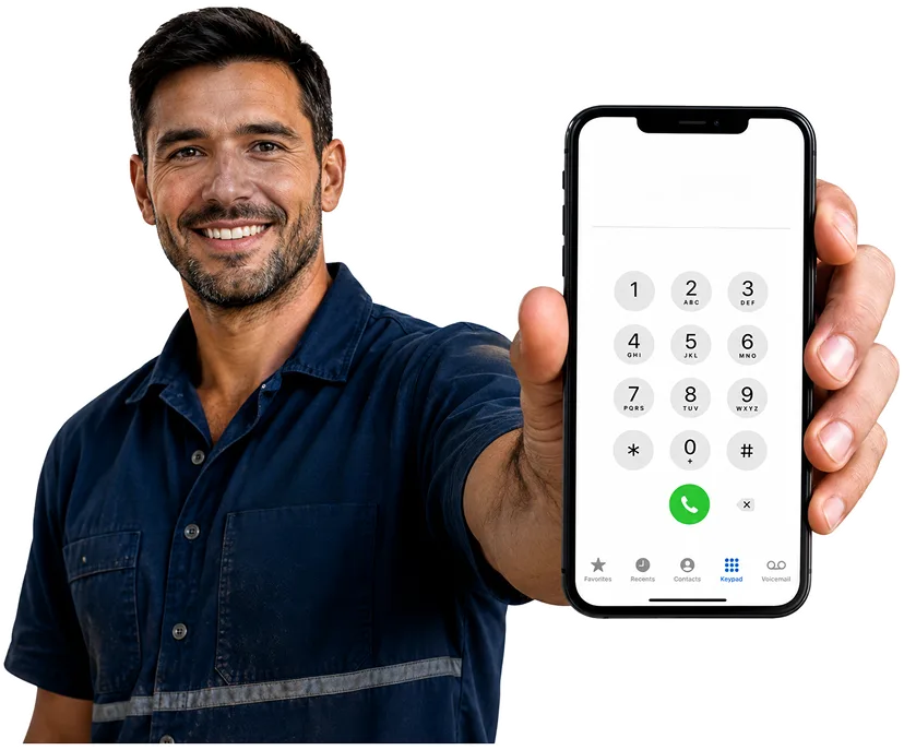 Plumber answering a Killarney Heights enquiry by phone